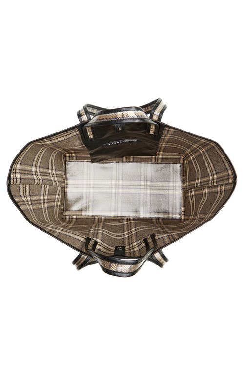 Kassl Plaid Lacquered Wool Tote In Check