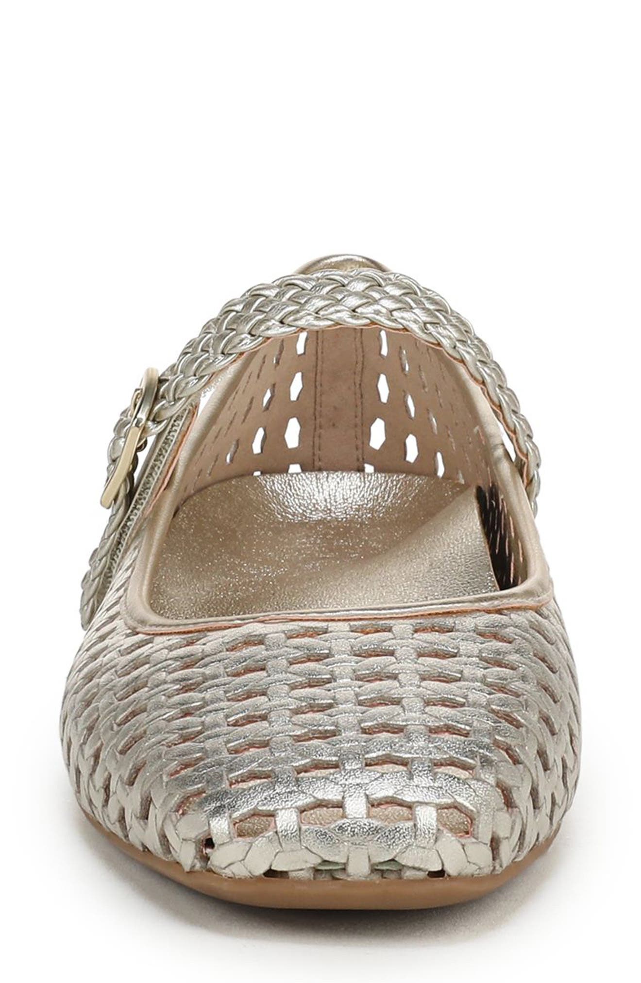 Vionic Alameda Woven Mary Jane Flat, Alternate, color, Gold