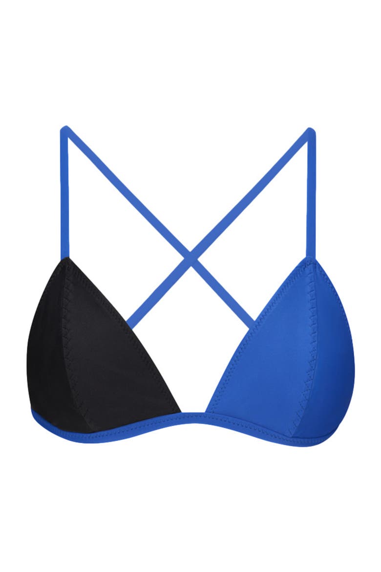 The Reversible Triangle Top, Alternate, color, Black/Blue