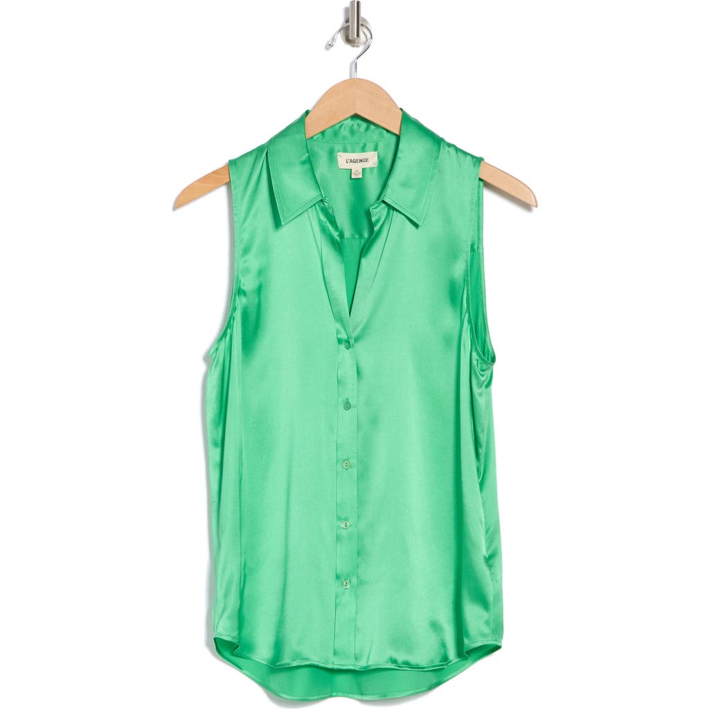 L Agence Emmy Sleeveless Silk Blouse
