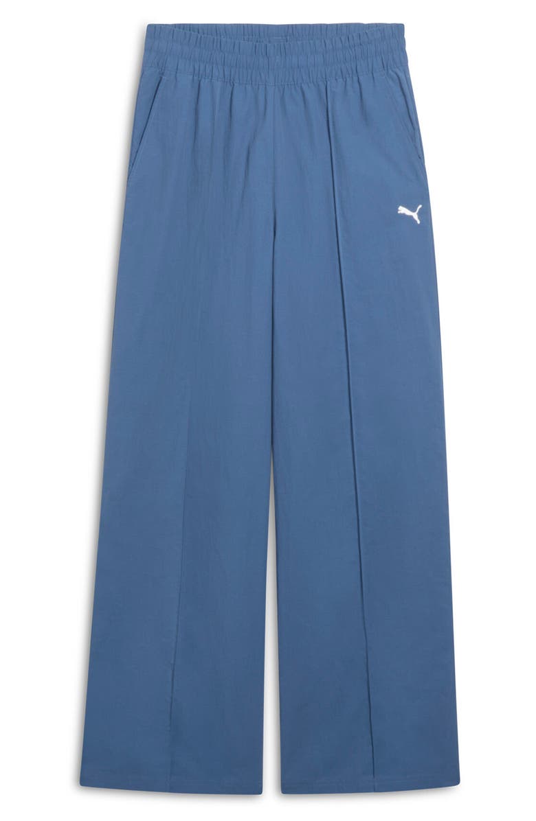 PUMA Essential Pintuck Pants, Main, color, Dark Indigo