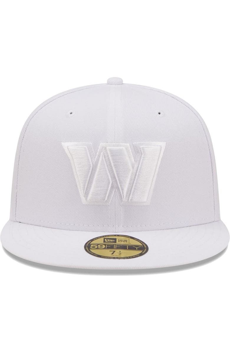 New Era Men's New Era Washington Commanders White on White 59FIFTY Fitted Hat, Alternate, color, 