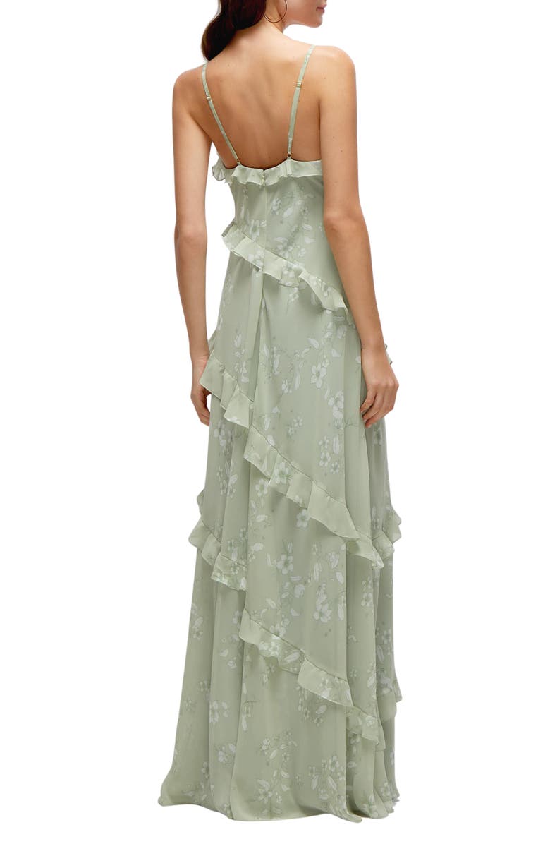 Dessy Collection Ruffle Slip Maxi Dress, Alternate, color, Vintage Primrose Sage