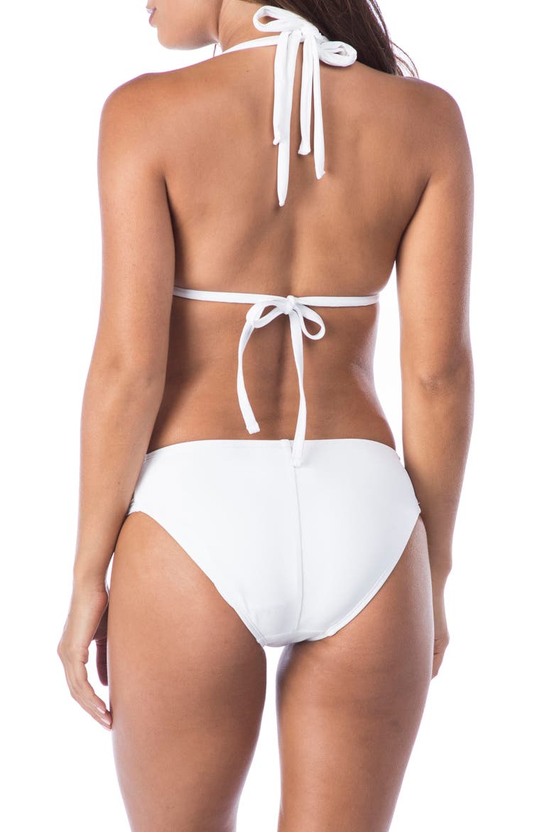 Island Goddess Halter Bikini Top, Alternate, color, WHITE