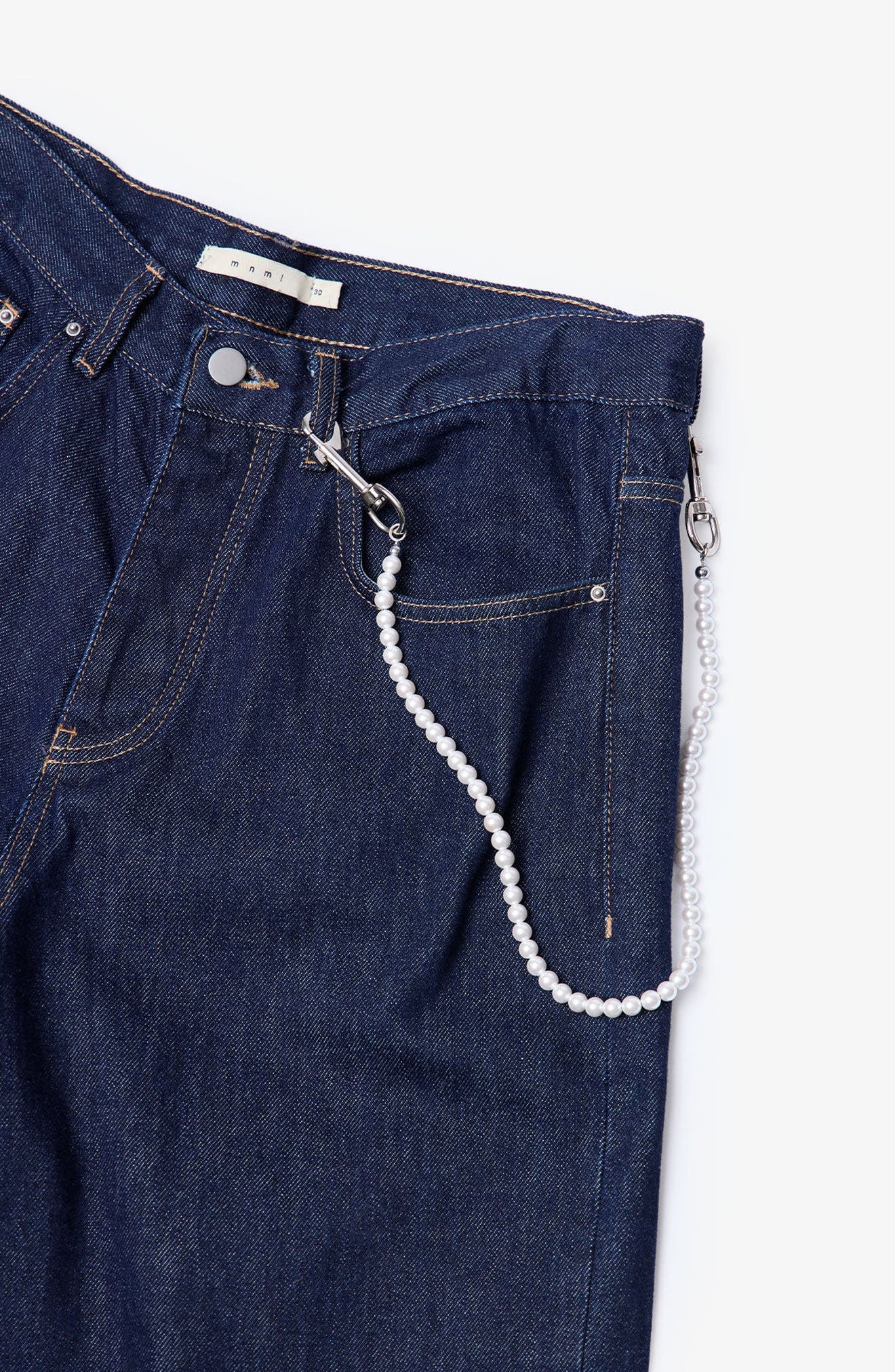 mnml Faux Pearl Wallet Chain, Alternate, color, 