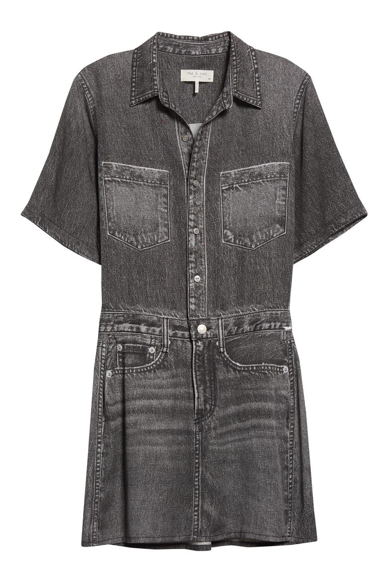 rb Miramar Denim Dress, Alternate, color, BLACK MAGIC