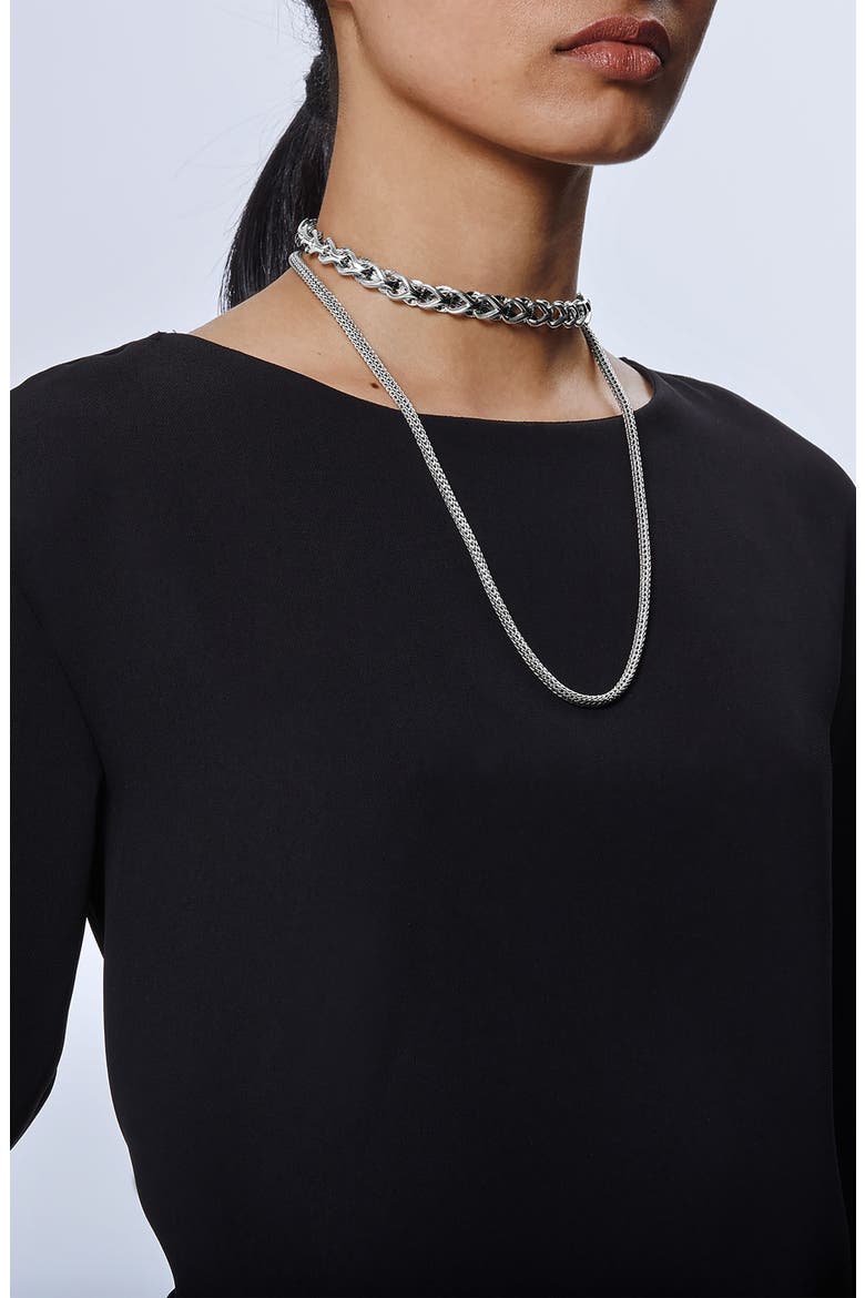 Asli Classic Chain Long Necklace, Alternate, color, SILVER