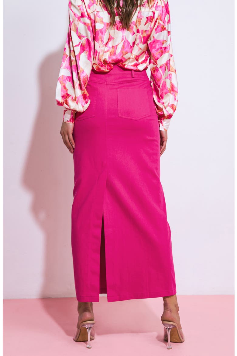 Pencil Midi Skirt, Alternate, color, FUCHSIA