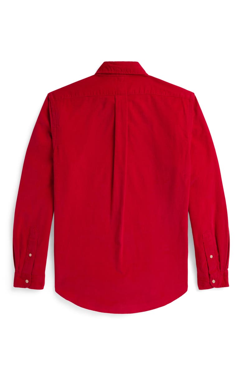 21 Wale Corduroy Button-Down Shirt, Alternate, color, RED