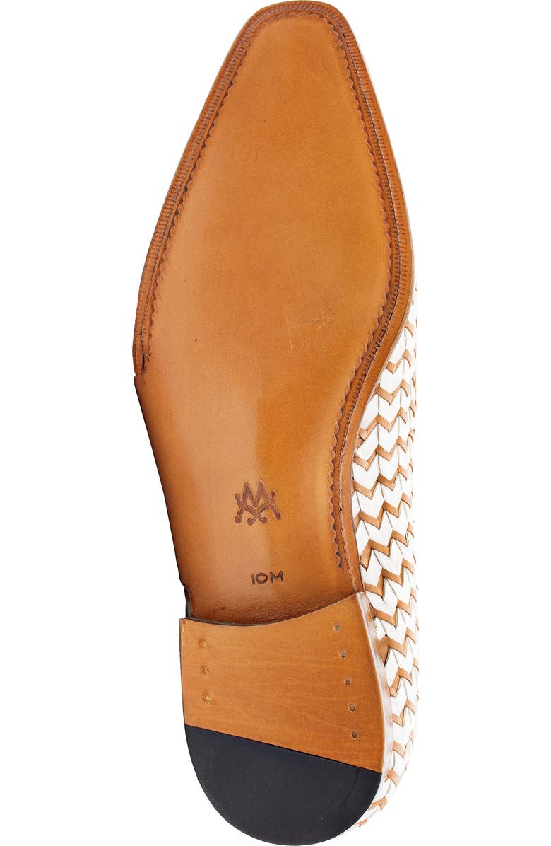 Mezlan Santa Tassel Bit Woven Leather Loafer, Alternate, color,