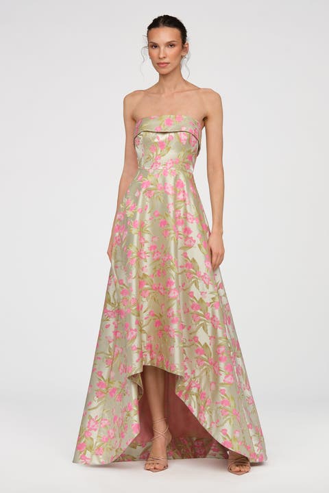 Sylvana Jacquard High-Low Gown