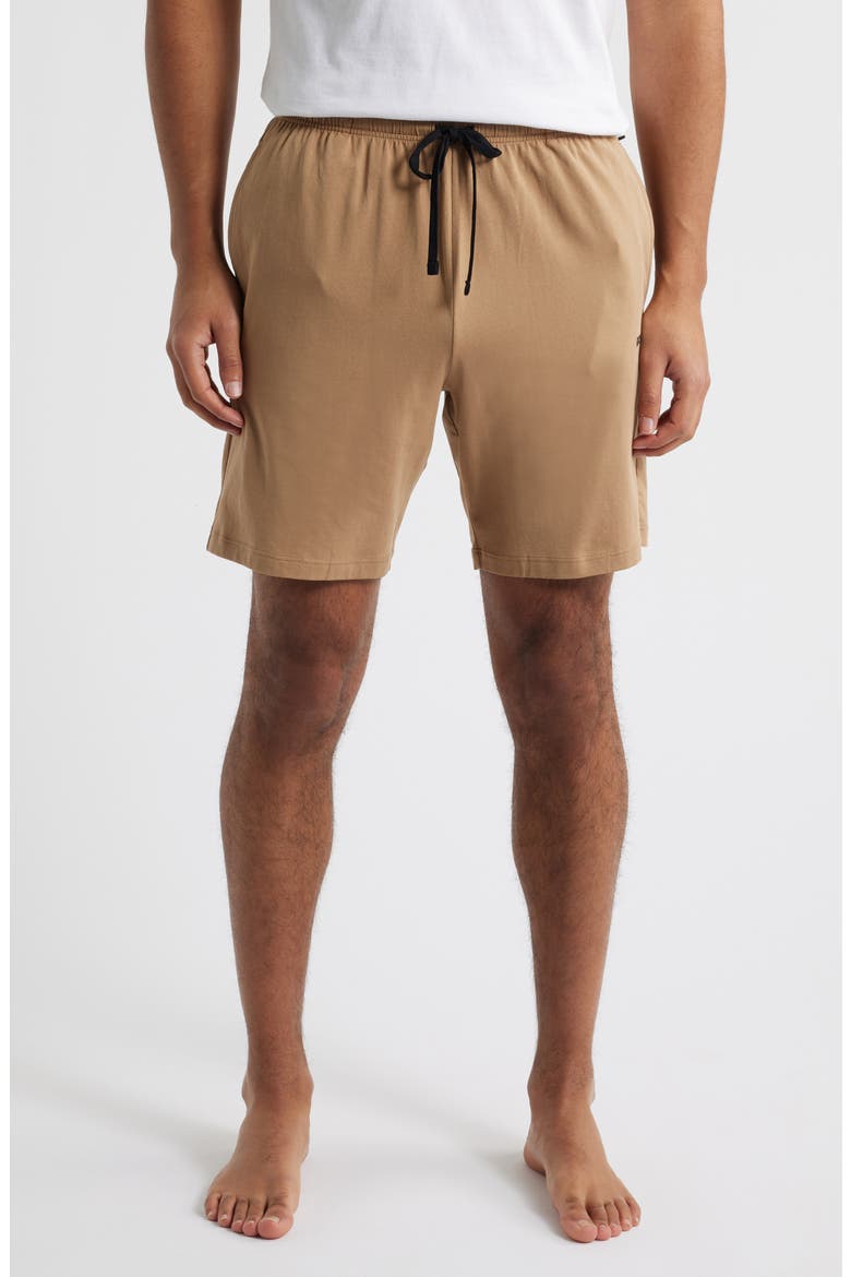 Knit Lounge Shorts, Main, color, MEDIUM BEIGE