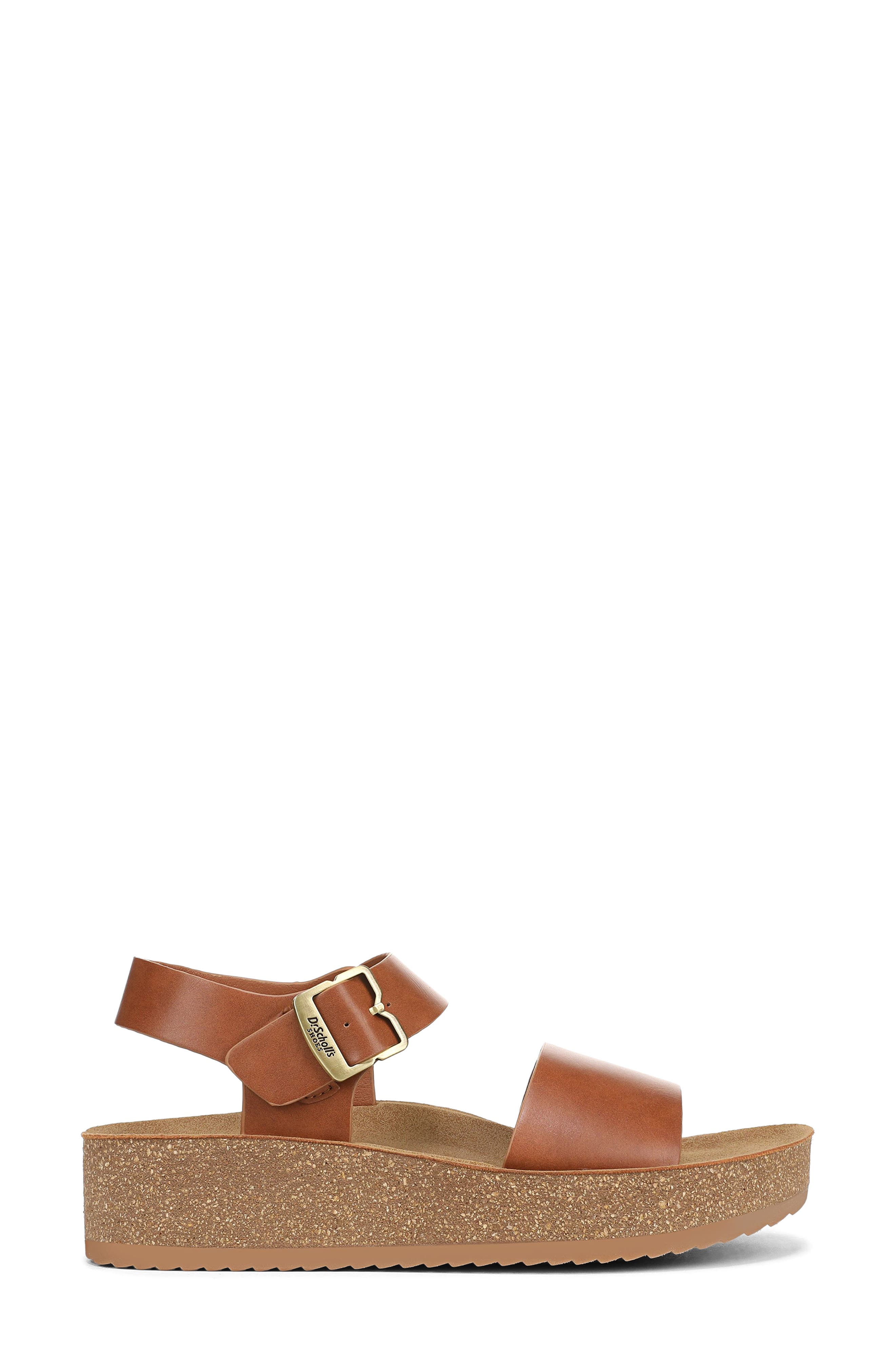 Happy Lucky Wedge Platform Sandal, Alternate, color, HONEY BROWN