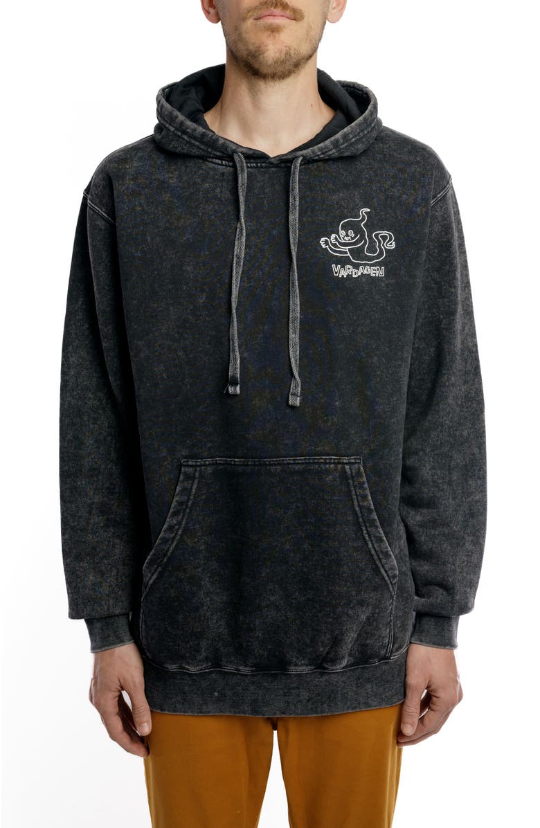 Vardagen Cozy Ghost Hoodie, Main, color, Mineral Wash Black