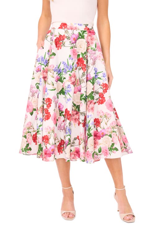 Ida Floral Circle Midi Skirt