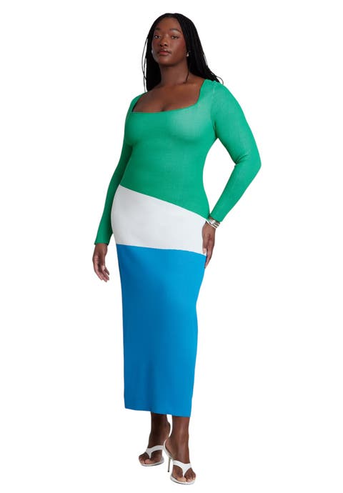 Asymmetrical Stripe Sweater Dress
