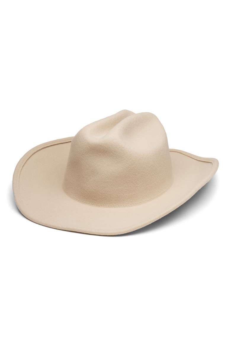 Felted Wool Cowboy Hat, Alternate, color, OATMEAL