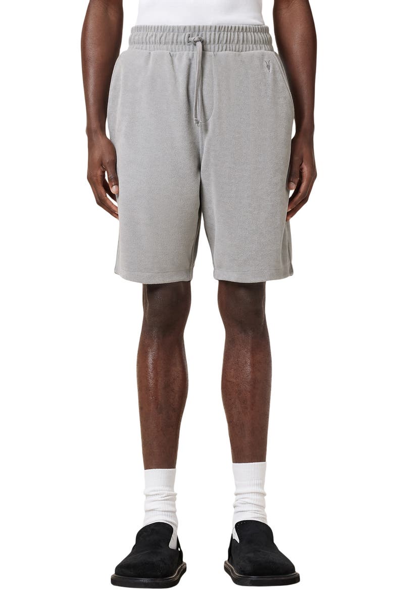 AllSaints Felix Towelling Sweat Shorts, Main, color, 