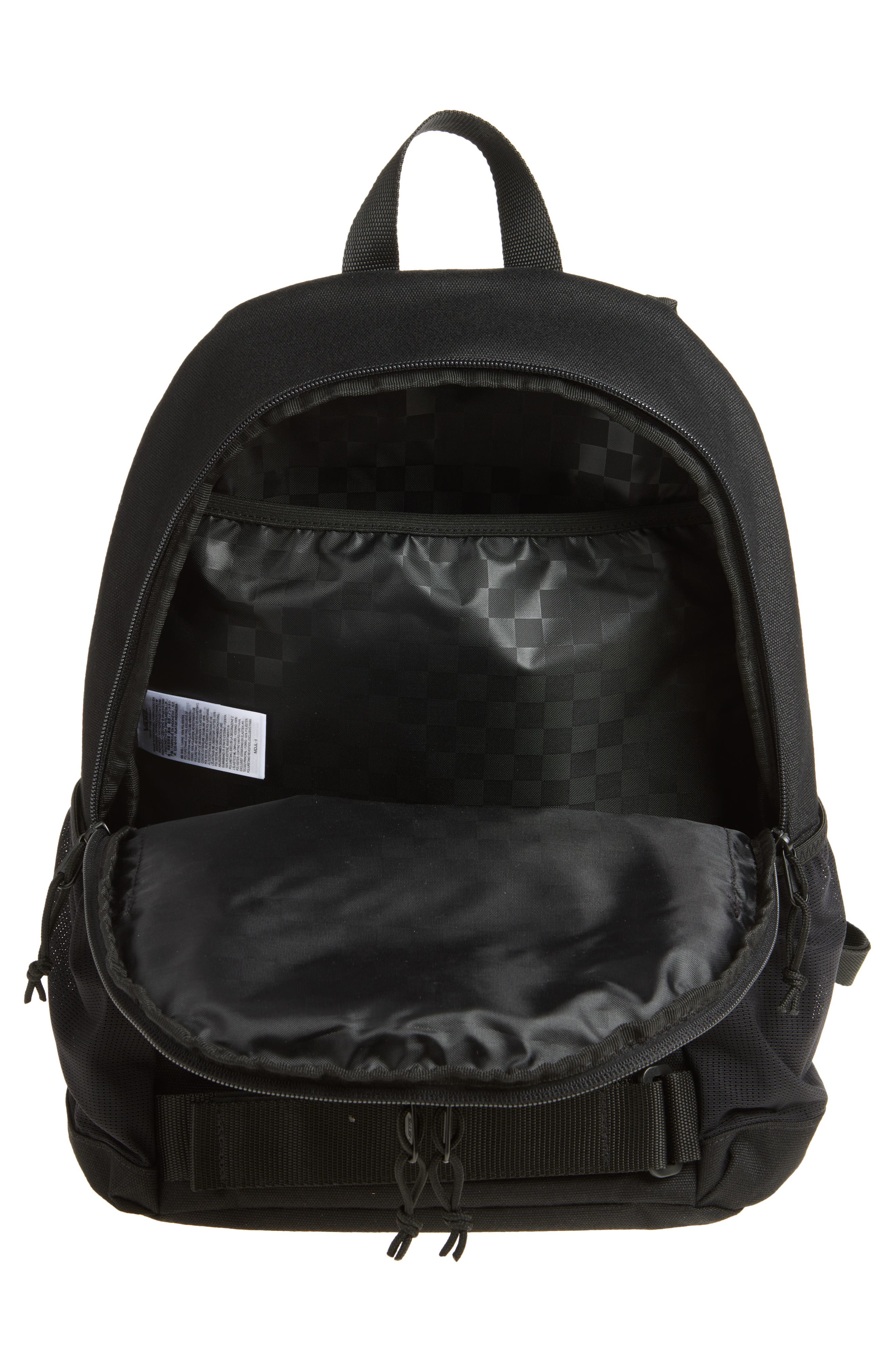 Off the Wall Skate Backpack, Alternate, color, BLACK