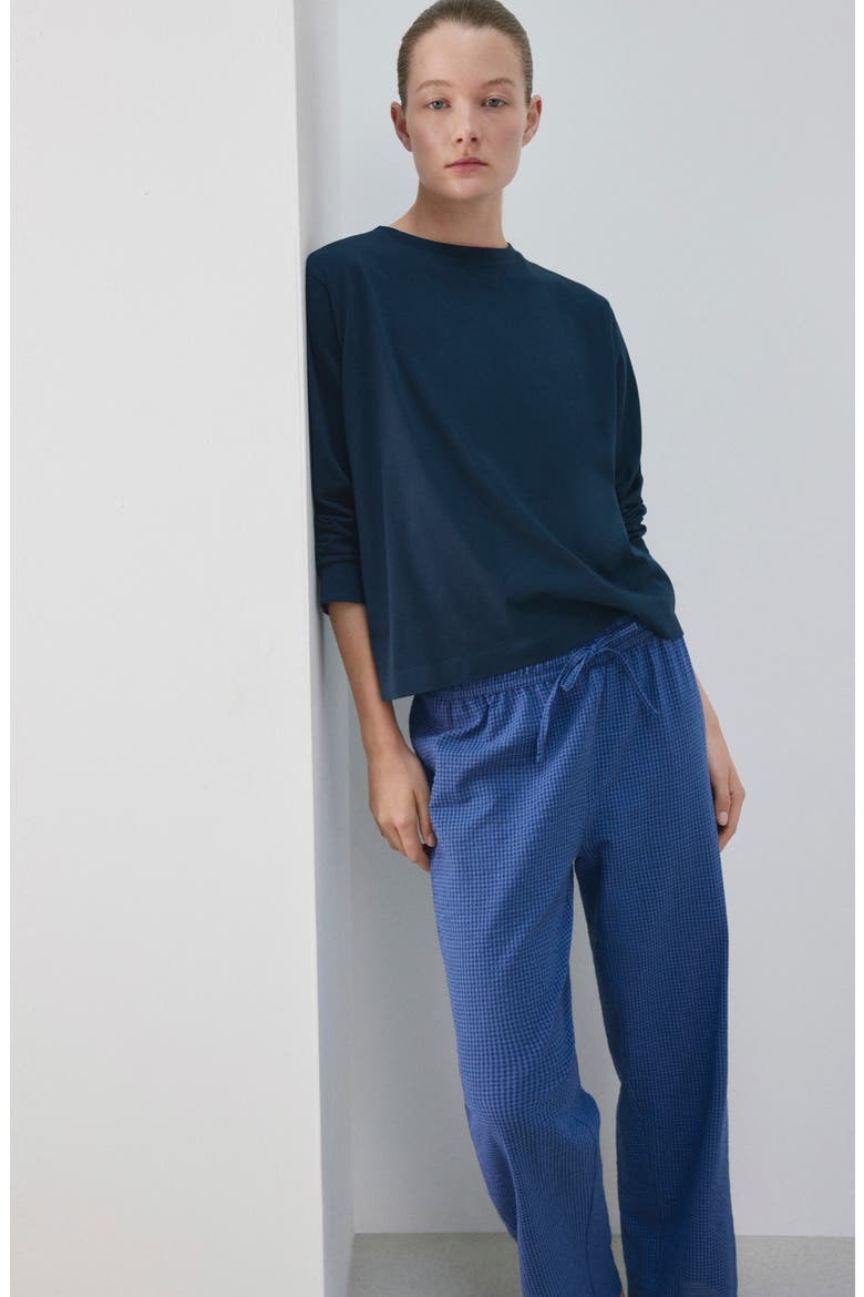 Cotton Pajamas, Alternate, color, NAVY