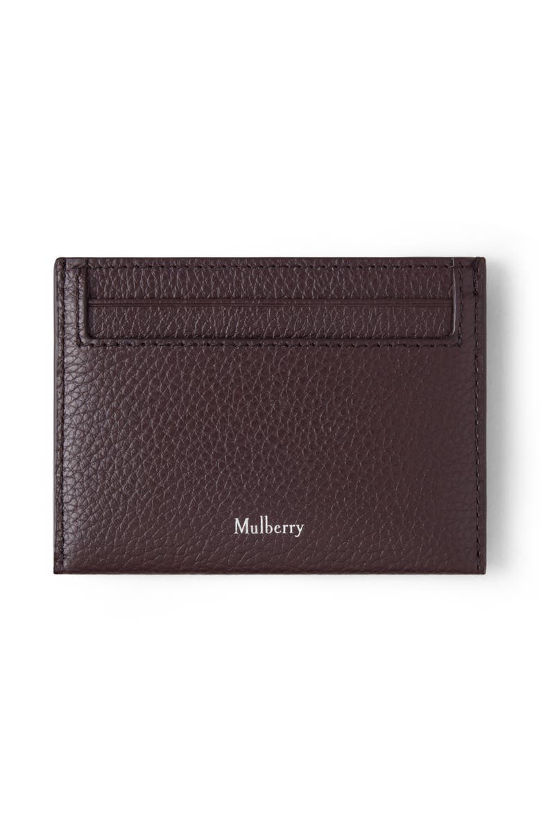 Mulberry Leather Card Case, Main, color, Ebony