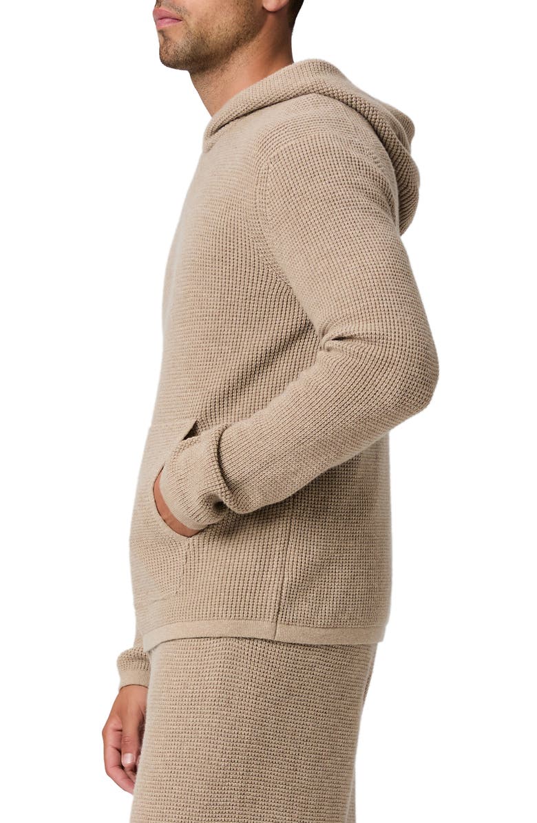 PAIGE Ojai Merino Wool Blend Hooded Sweater, Alternate, color, Mojave Sand