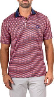 Maceoo Martyr0001 Print Golf Polo