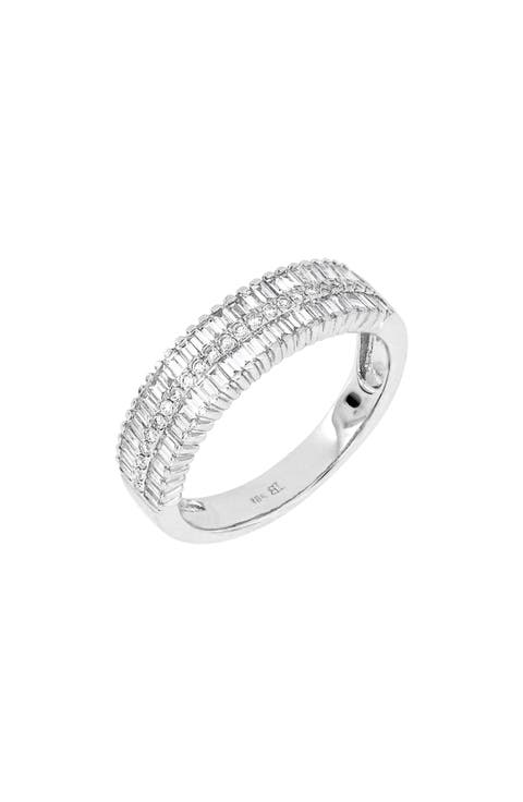 Gatsby 18k Gold Diamond Stackable Ring