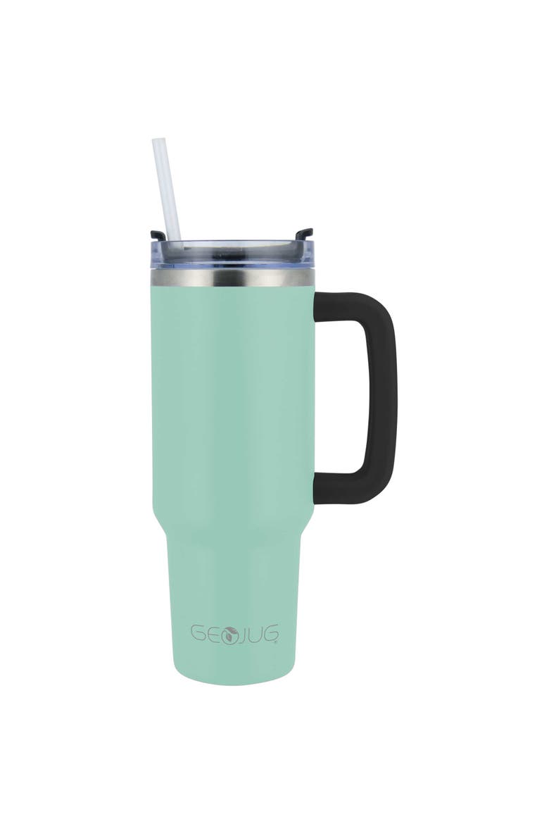 Insulated Stainless Steel Tumbler Cup with Handle, Lid, and Straw, Main, color, Blue