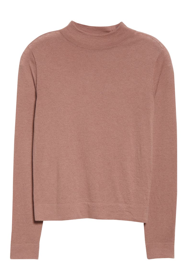 Funnel Neck Wool Blend Sweater, Alternate, color, MAUVE ORCHID