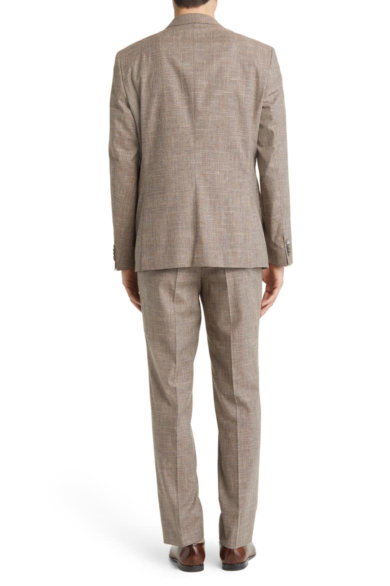 Plaid Cotton & Wool Blend Suit, Alternate, color, OPEN BGE