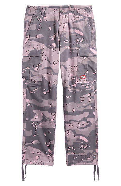 Icecream Dipped Camouflage Ripstop Cargo Pants In Pink Nectar