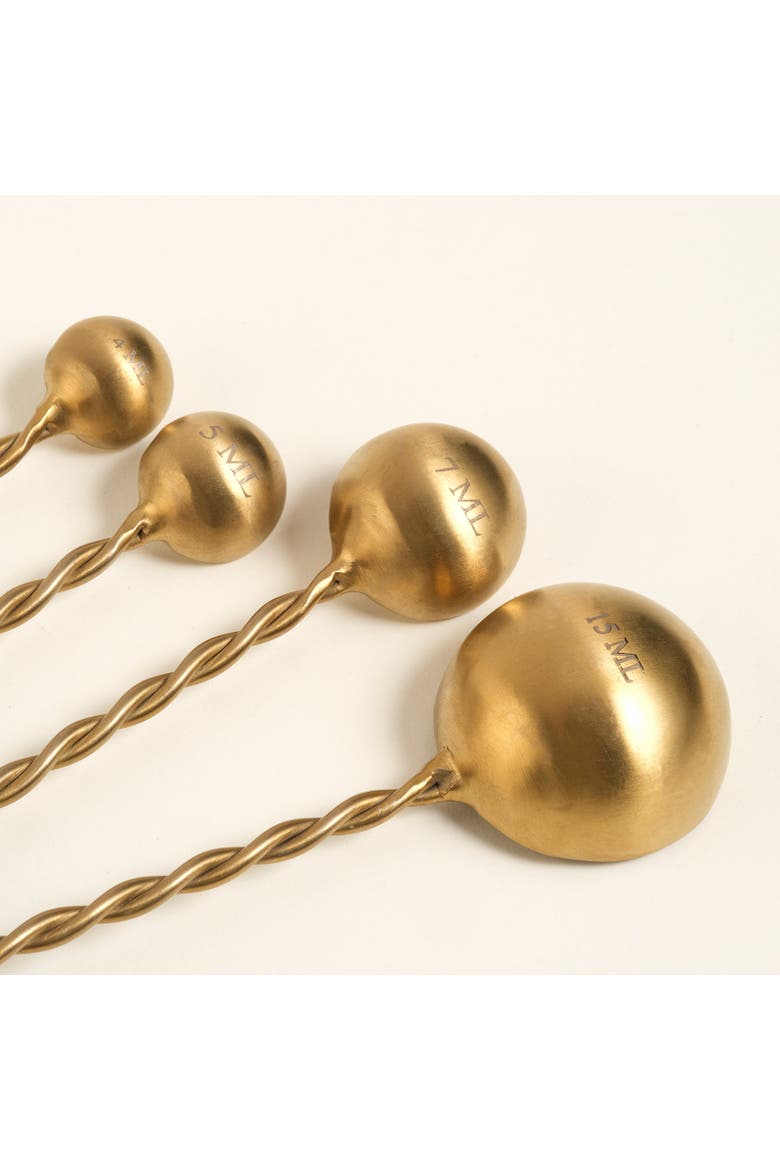 Rampur Set of 4 Steel Measuring Cup Kitchen Essential, Alternate, color, Metallic Gold