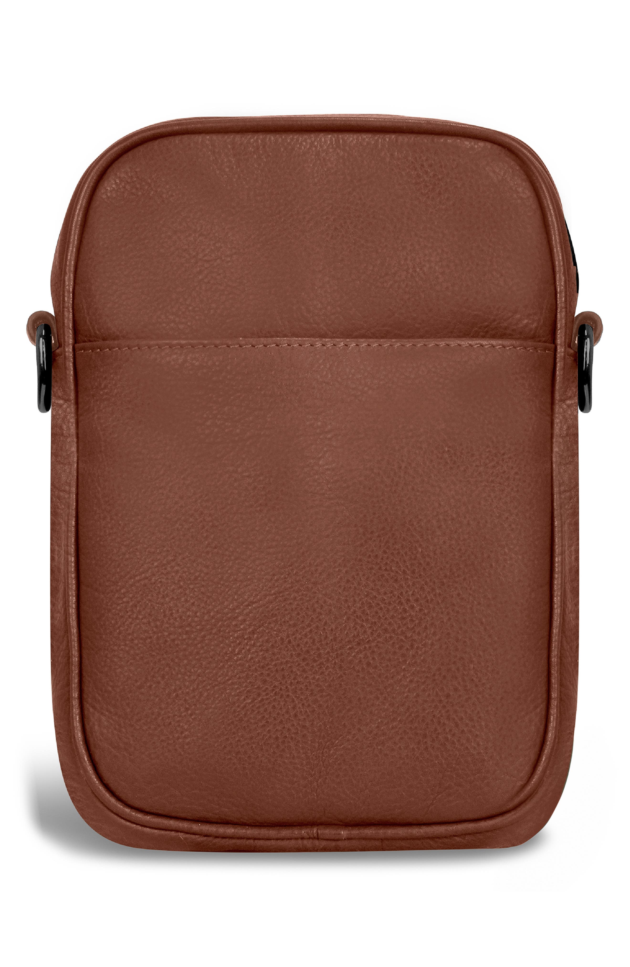 CHAMPS Onyx Leather Vertical Crossbody Bag, Alternate, color, Brown