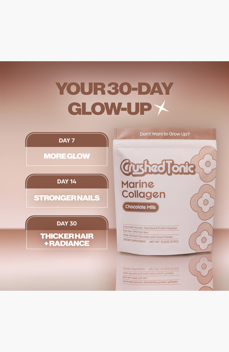 CRUSHED TONIC Chocolate Milk Marine Collagen Supplement, Alternate, color, Light Beige / Nude