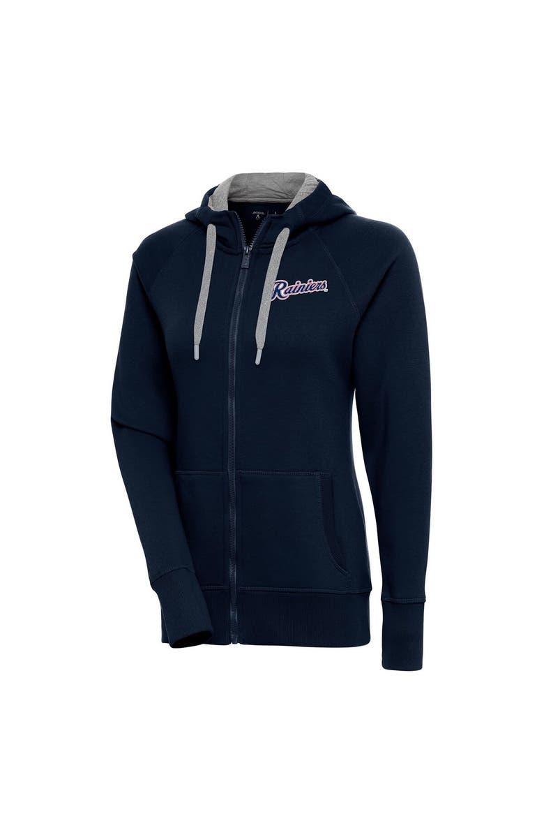 ANTIGUA Women's Antigua  Navy Tacoma Rainiers Victory Full-Zip Hoodie, Main, color, 