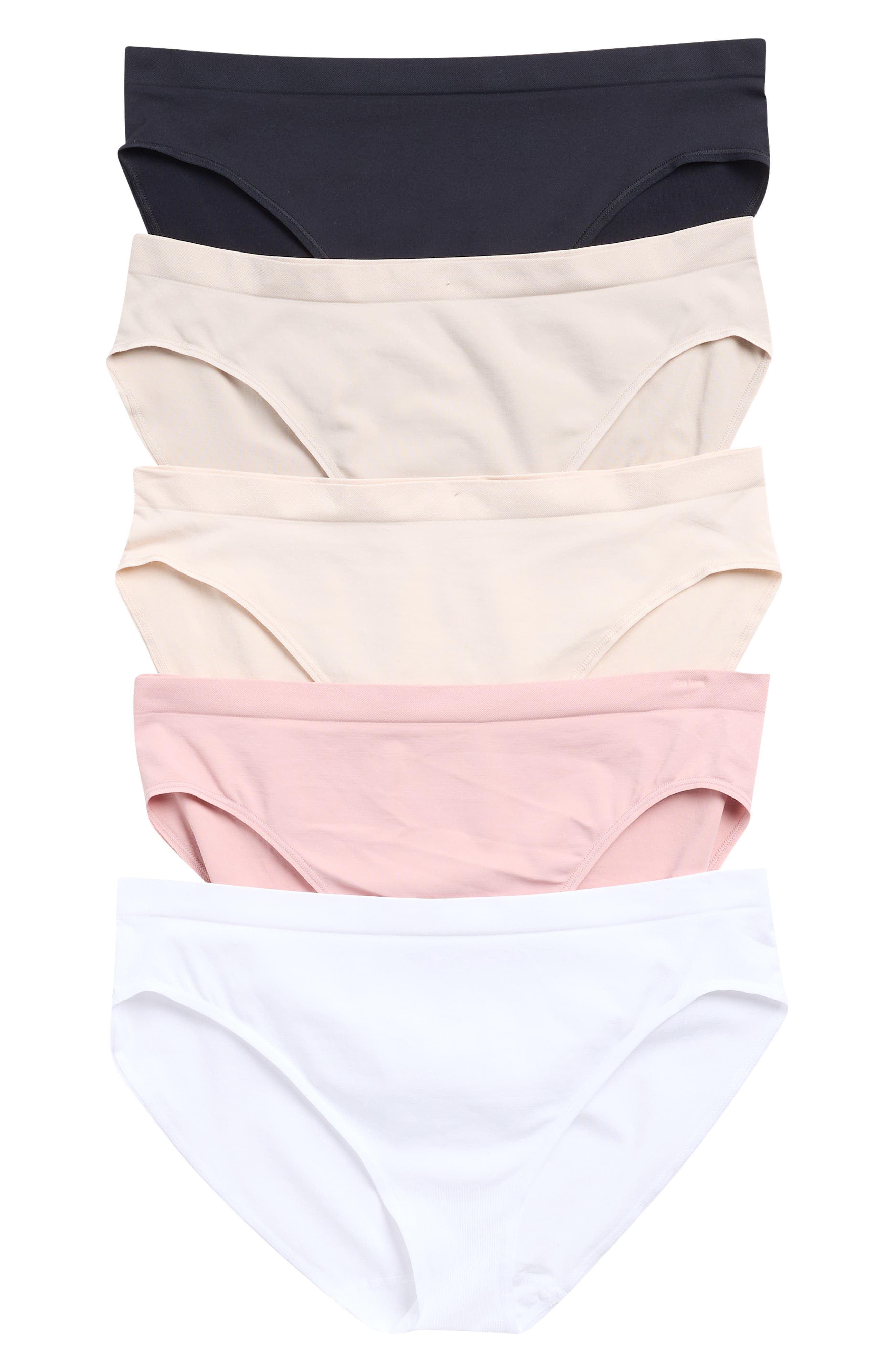 YOGALICIOUS Soft Smoothing Seamless 5-Pack Assorted Briefs
