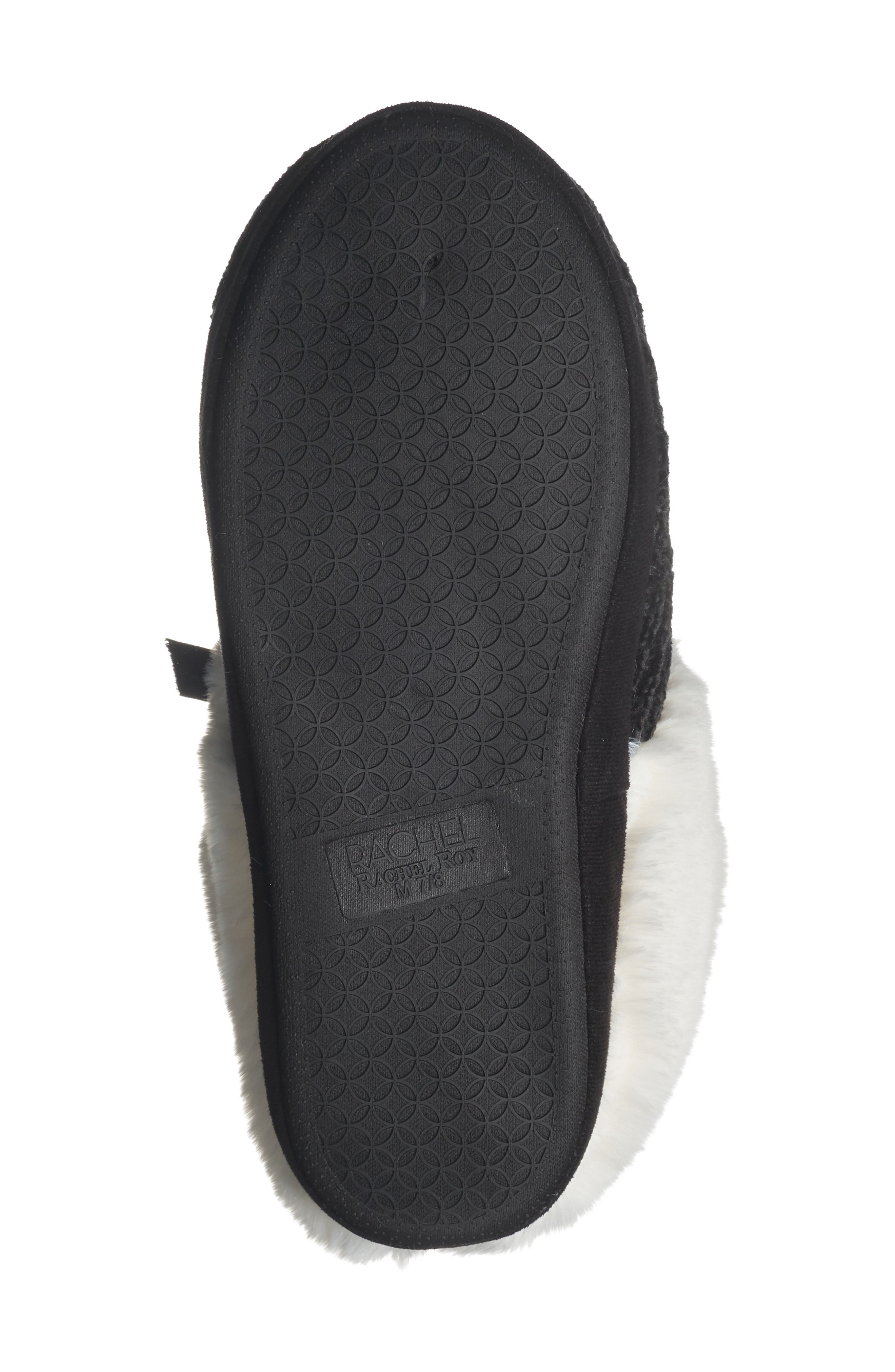 Rachel Roy Chenille Knit Slipper, Alternate, color, Black