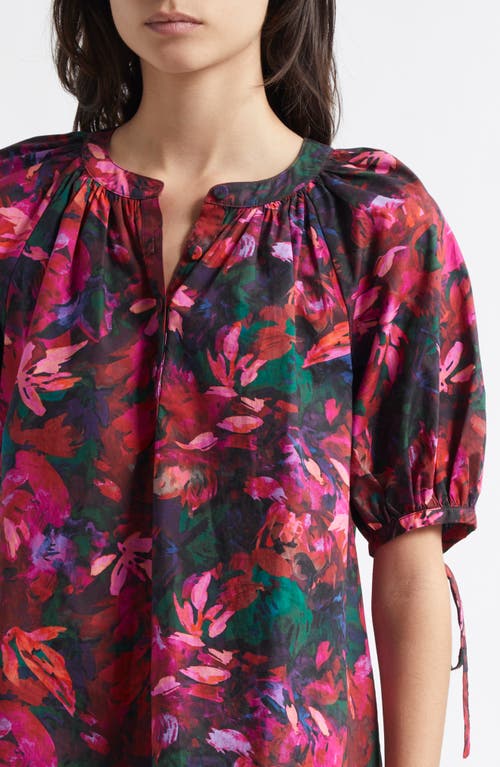 ULLA JOHNSON ULLA JOHNSON VIENNE FLORAL PRINT PUFF SLEEVE TOP