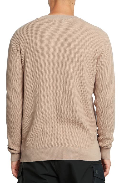 G-star Serrated Organic Cotton Crewneck Sweater In Linen
