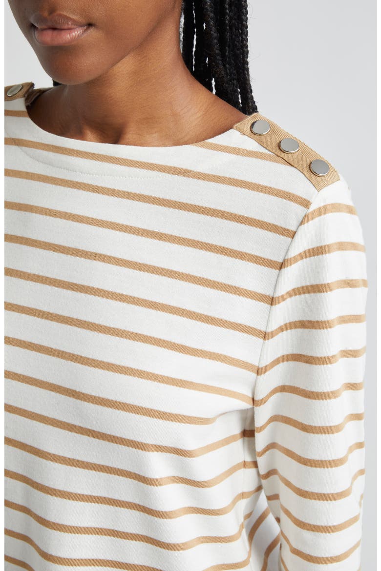 Ruta Stripe Minidress, Alternate, color, OFF WHITE/ KHAKI