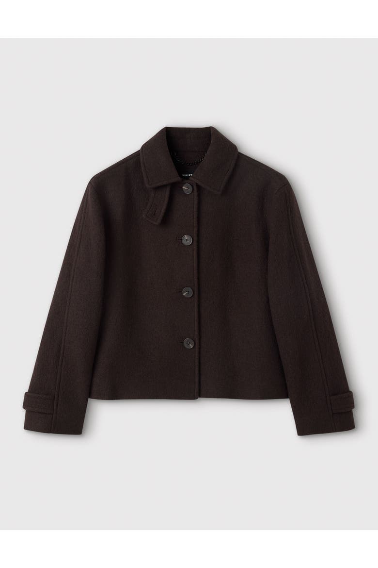 Tailored Wool Blend Short Jacket, Alternate, color, Brown