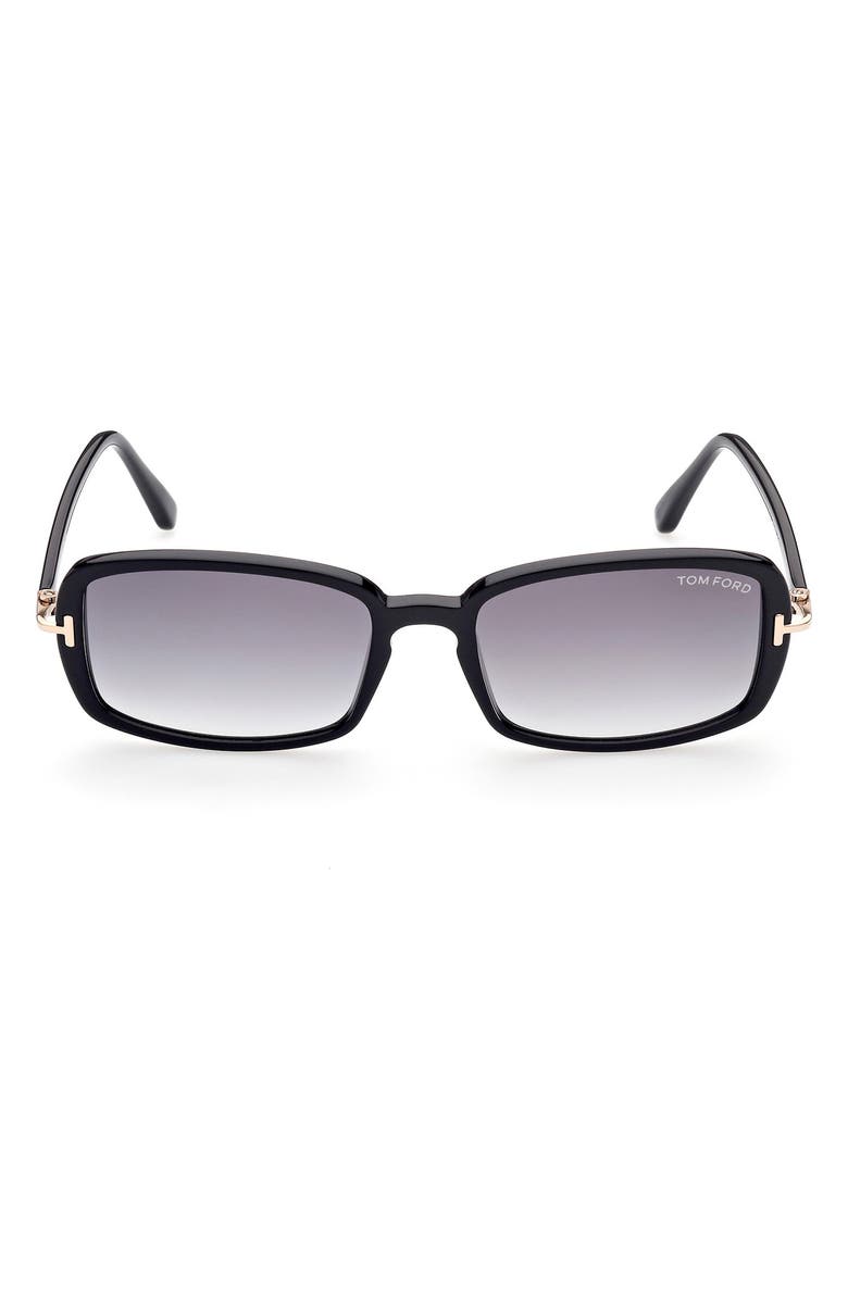 TOM FORD 56mm Polarized Rectangular Sunglasses, Main, color, 