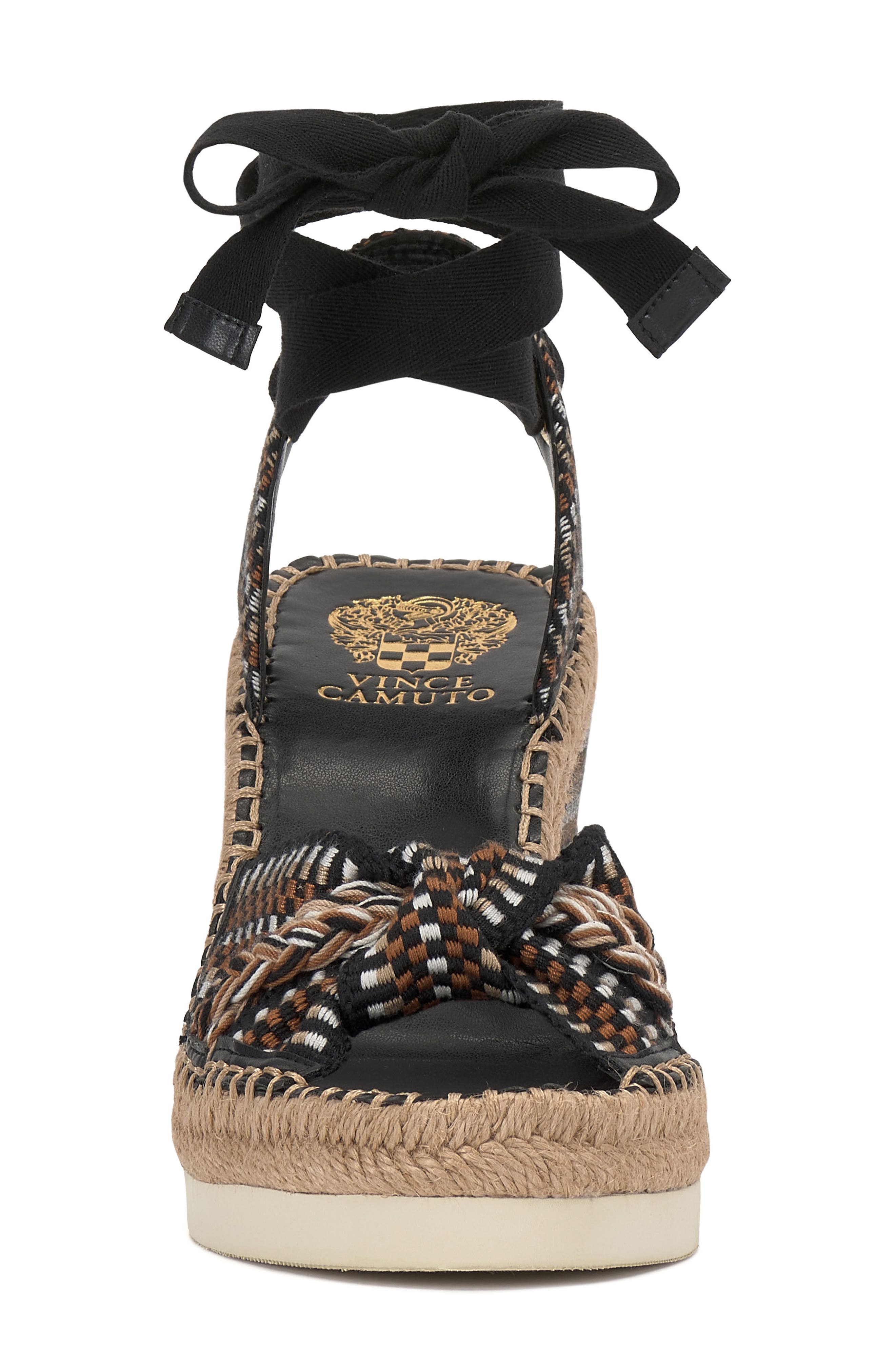 Vince Camuto Bealie Platform Wedge Sandal, Alternate, color, Black Multi
