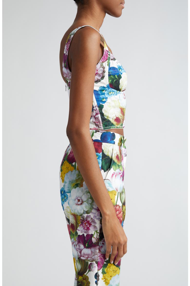 Nocturnal Floral Print Bustier Top, Alternate, color, FIORE NOTTURNO