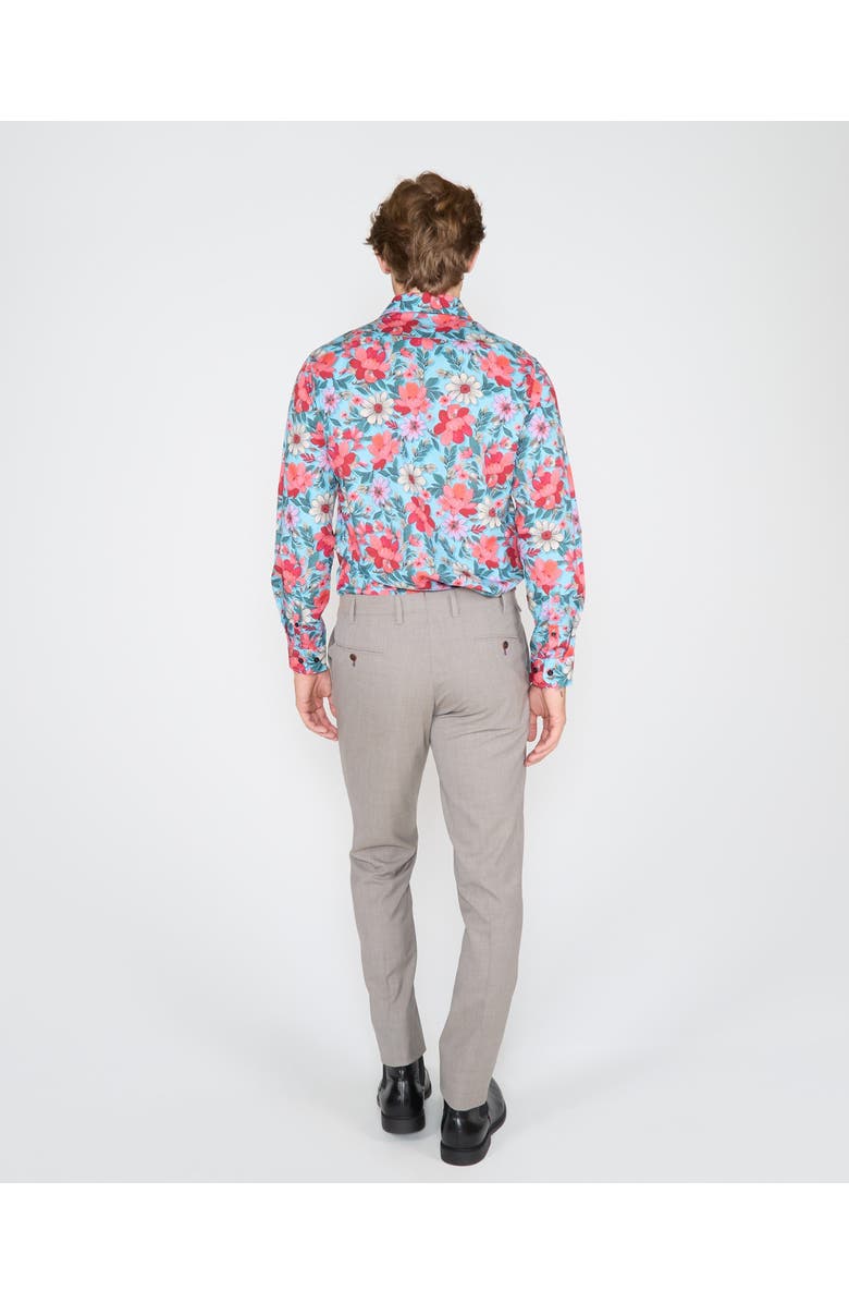 Lords of Harlech Nicoli Button-Up Shirt, Alternate, color, Catalan Floral Teal