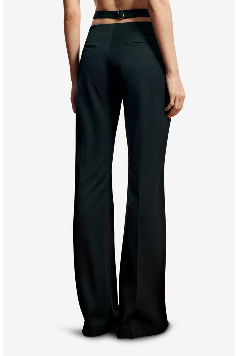 Strappy Flare Pants, Alternate, color, BLACK