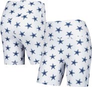 KADYLUXE Women's White Dallas Cowboys Allover Print Biker Shorts
