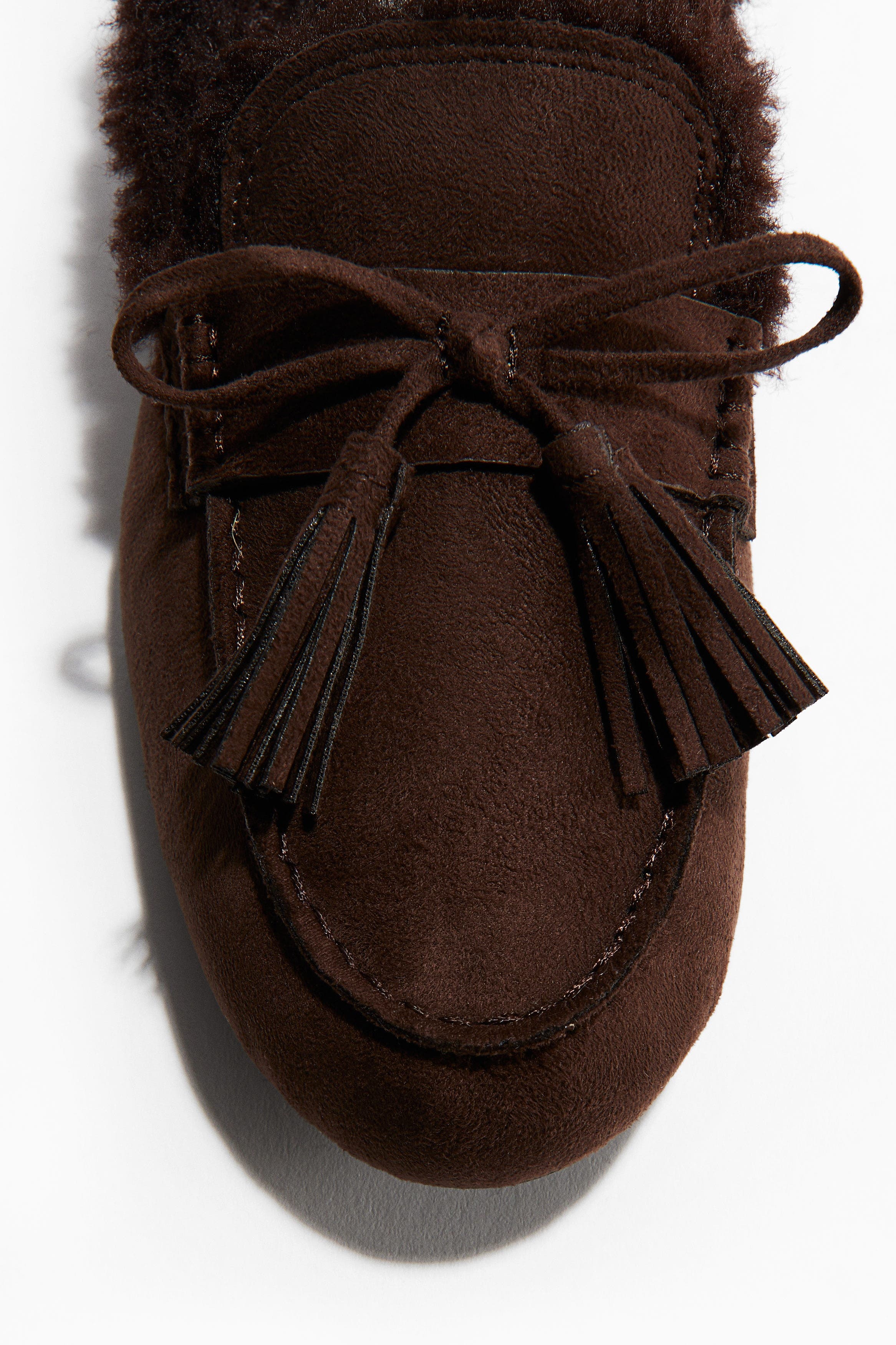 H&M Warm-lined Slippers, Alternate, color, Dark Brown