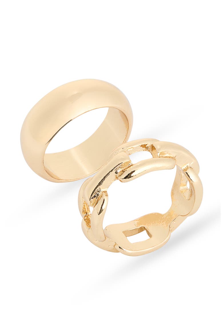 Set of 2 Assorted Rings, Main, color, GOLD